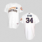 Houston Astros #34 Nolan Ryan Mitchell And Ness White Stitched Jersey JiaSu,baseball caps,new era cap wholesale,wholesale hats